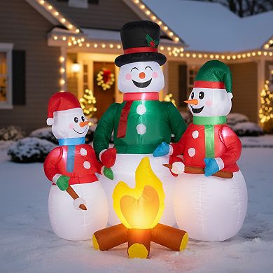 5 ft. Inflatable Snowman Family Outdoor Decor
