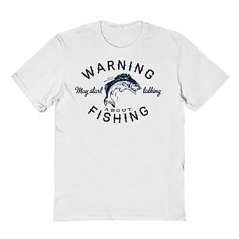 Men's Warning Fishing Graphic Tee