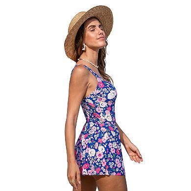 Women's Cupshe Wide Straps Tie Knot Swim Dress