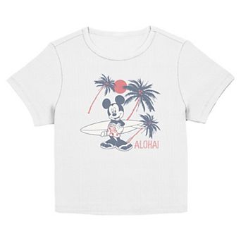 Disney's Mickey Mouse Aloha Ready To Surf Juniors' Graphic Baby Tee