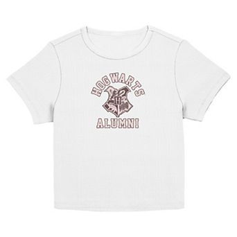 Juniors' Harry Potter Hogwarts Alumni Crest Graphic Baby Tee