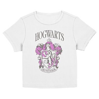 Juniors' Harry Potter Hogwarts Gryffindor Crest Graphic Baby Tee