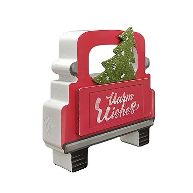 St. Nicholas Square® Warm Wishes Truck Shaped Caption Box Table Decor