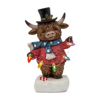 LED Highland Cow Table Decor