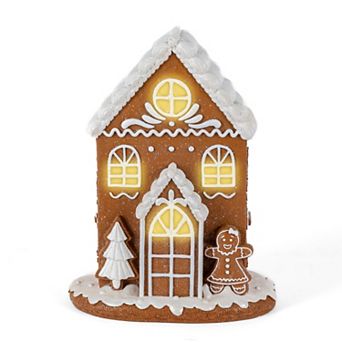 LED Gingerbread House Table Decor