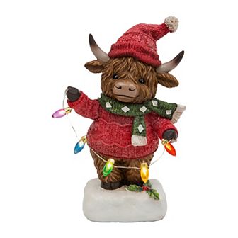 LED Highland Cow Table Decor