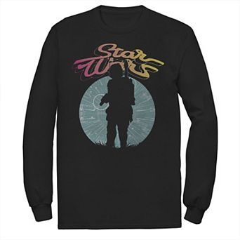 Men's Star Wars Boba Fett Silhouette Long Sleeve Graphic Tee