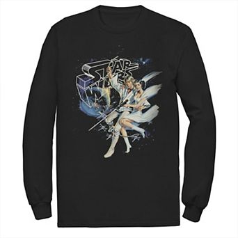 Men's Star Wars Vintage Love Logo Long Sleeve Graphic Tee