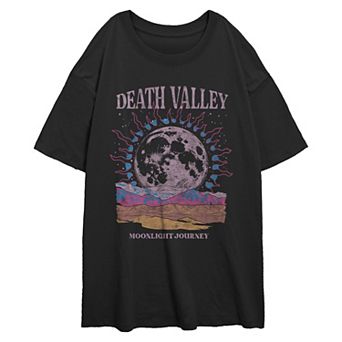 Juniors' Death Valley Moonlight Journey Oversized Graphic Tee