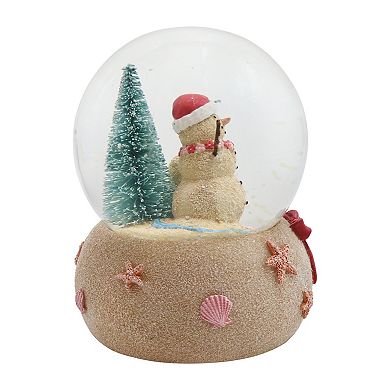 St. Nicholas Square Resin Snowman Musical Snow Globe Table Decor
