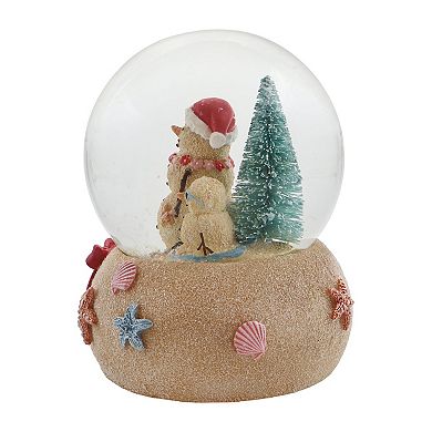 St. Nicholas Square Resin Snowman Musical Snow Globe Table Decor