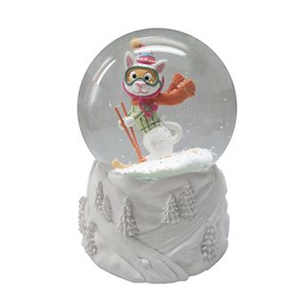 St. Nicholas Square® Skiing Holiday Cat Snow Globe Table Decor