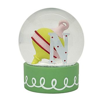 St. Nicholas Square® Monogram Mini Snow Globe Table Decor