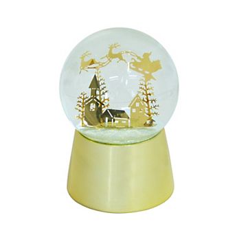 St. Nicholas Square® Metal Christmas Scene Snow Globe Table Decor