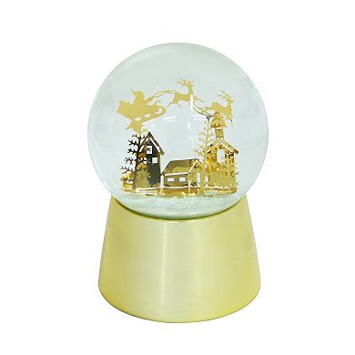 St. Nicholas Square Metal Christmas Scene Snow Globe Table Decor