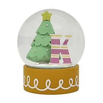 St. Nicholas Square® Letter K Monogram Mini Snow Globe Table Decor