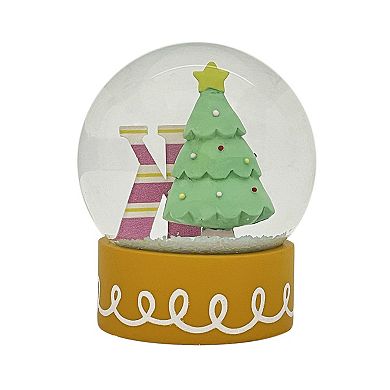 St. Nicholas Square Letter K Monogram Mini Snow Globe Table Decor