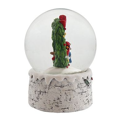 St. Nicholas Square Bird Watcher Holiday Snow Globe With Music Table Decor