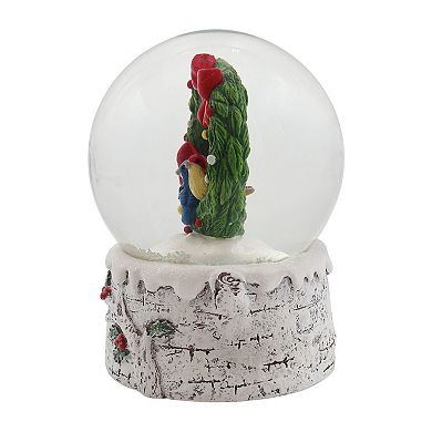 St. Nicholas Square Bird Watcher Holiday Snow Globe With Music Table Decor