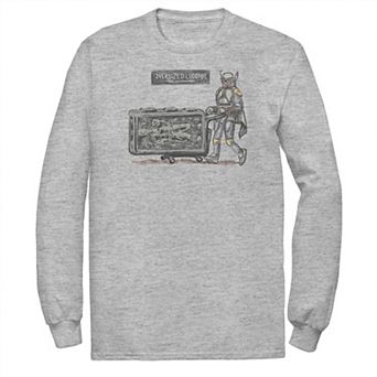 Men's Star Wars Boba Fett Oversized Long Sleeve Graphic Tee