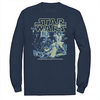 Men's Star Wars Vintage Distressed Graphic Long Sleeve Tee