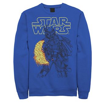 Men's Star Wars Boba Fett Flame Thrower Graphic Sweatshirt