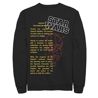 Men's Star Wars Darth Maul Text Crawl Graphic Sweatshirt