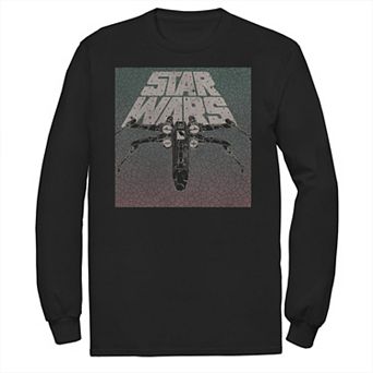 Men's Star Wars X-Wing Grunge Graphic Long Sleeve Tee