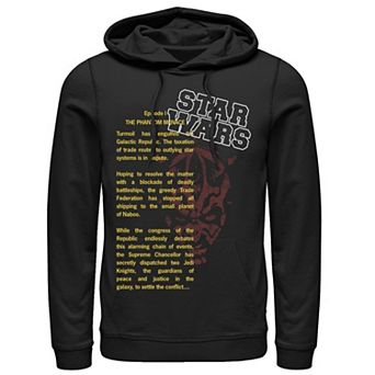 Men's Star Wars Darth Maul Text Crawl Graphic Hoodie