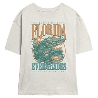 Juniors' The Sunshine State Florida Everglades Skimmer Graphic Tee