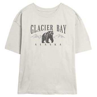 Juniors' Glacier Bay Alaska Bear Skimmer Graphic Tee