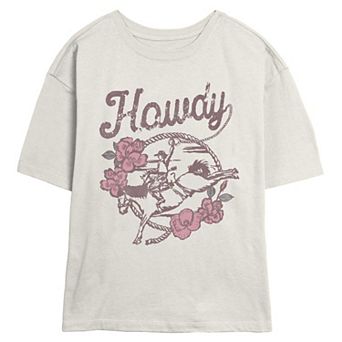 Juniors' Howdy Cowboy Skimmer Graphic Tee