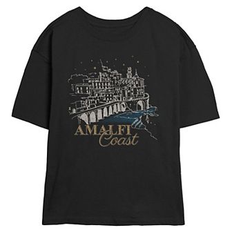 Juniors' Amalfi Coast At Night Skimmer Graphic Tee