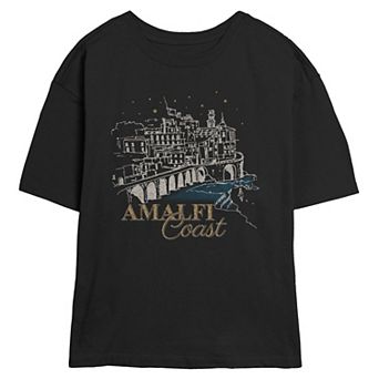 Juniors' Amalfi Coast At Night Skimmer Graphic Tee