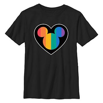 Disney's Mickey Mouse Rainbow Stamp Boys 6-20 Graphic Tee