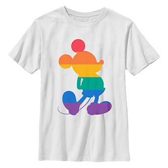 Disney's Mickey Mouse Rainbow Silhouette Boys 6-20 Graphic Tee