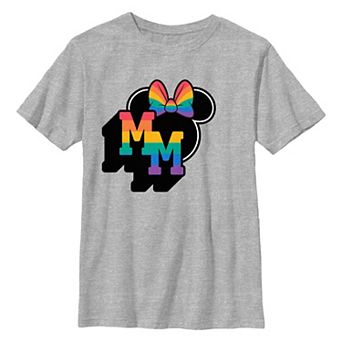 Disney's Minnie Mouse Rainbow Initials Boys 8-20 Graphic Tee