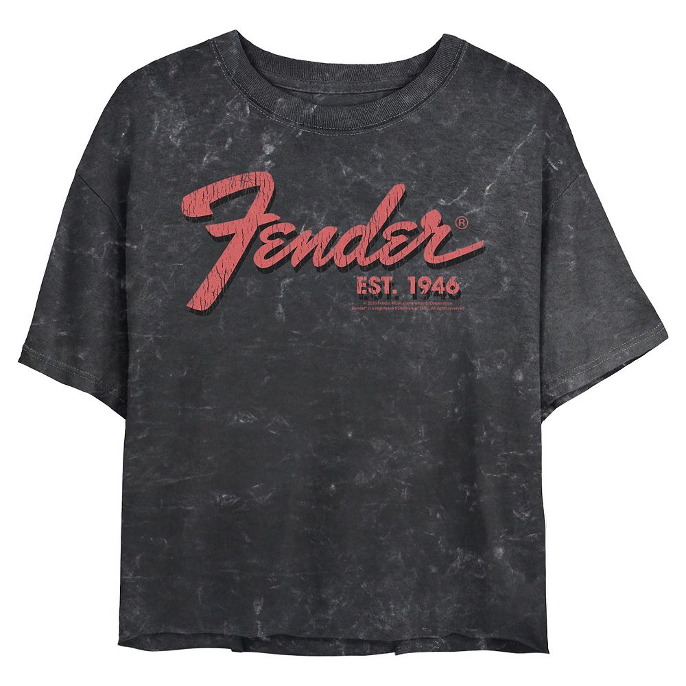 Vêtement Licence Fender Fender Est. 1946 Classic Centered Logo T-Shirt T- shirt Musique Guitare