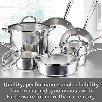 Farberware Millennium 10-pc. Stainless Steel Cookware Set