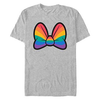 Disney's Minnie Mouse Rainbow Print Bow Men's Graphic Tee