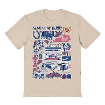 Men's Beige Kentucky Derby Graphic Tee