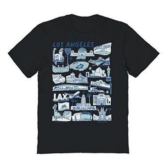 Men's Black Los Angeles Graphic Tee