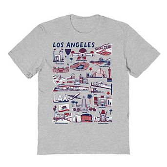 Men's Gray Los Angeles Graphic Tee