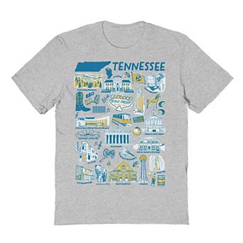 Men's Aqua Tennessee Graphic Tee