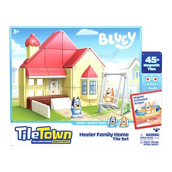 Tile Town Bluey Heeler Home Magnetic Tiles Playset
