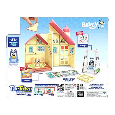 Tile Town Bluey Heeler Home Magnetic Tiles Playset