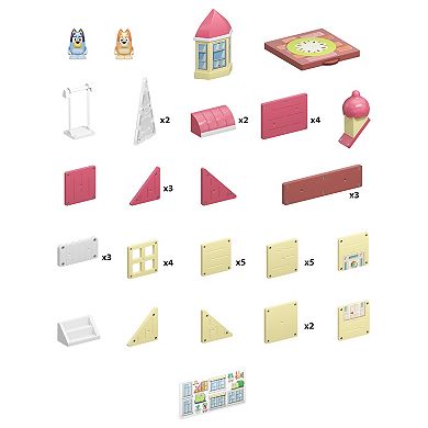 Tile Town Bluey Heeler Home Magnetic Tiles Playset