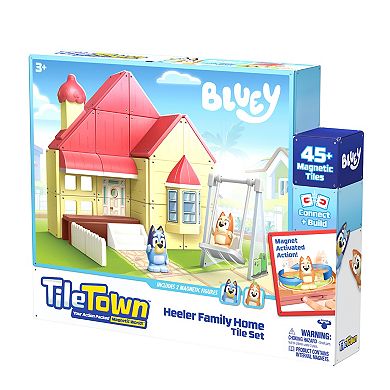 Tile Town Bluey Heeler Home Magnetic Tiles Playset