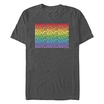Men's Marvel Gradient Stack Logos Graphic Tee