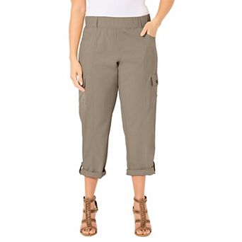 Catherines Women's Plus Size Petite Ari Performance Convertible Cargo Pant